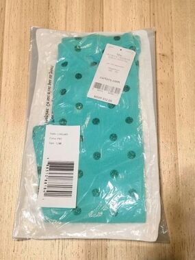 Turquoise Polka Dot Baby Leggings SIZE 12 MONTHS